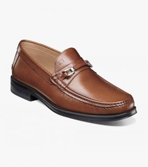 Florsheim Men's Palace Moc Toe Bit Loafer - Tan