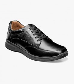 Florsheim Men's Great Lakes Moc Toe Walk - Black Tumbled