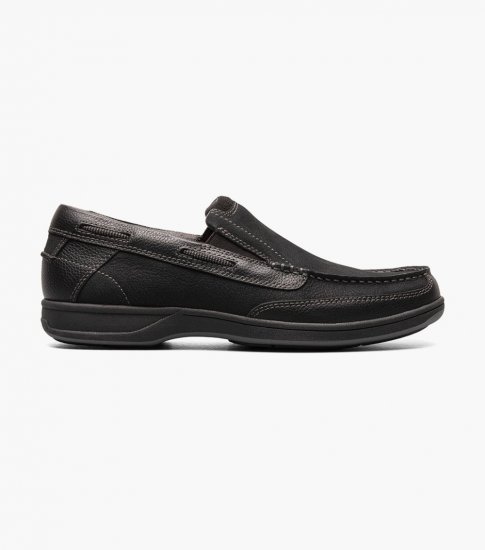 Florsheim Men's Lakeside Moc Toe Slip On - Black - Click Image to Close