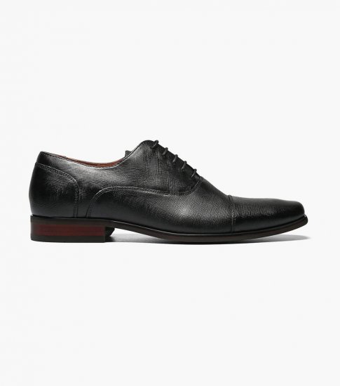 Florsheim Men's Postino Cap Toe Balmoral Oxford - Black - Click Image to Close