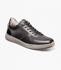 Florsheim Men's Heist Moc Toe Lace Up Sneaker - Black Multi