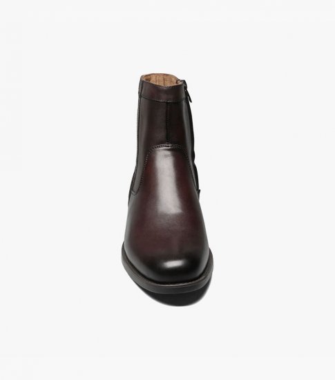 Florsheim Men's Midtown Plain Toe Zipper Boot - Brown - Click Image to Close