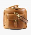 Florsheim Candemir Genuine Leather Travel Bag - Cognac