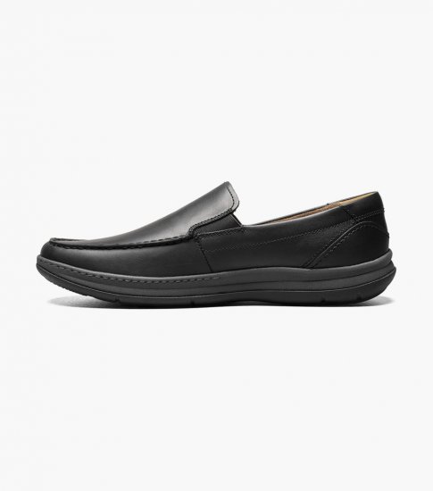 Florsheim Men's Central Moc Toe Venetian Loafer - Black - Click Image to Close