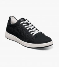 Florsheim Men's Heist Knit Lace to Toe Sneaker - Black