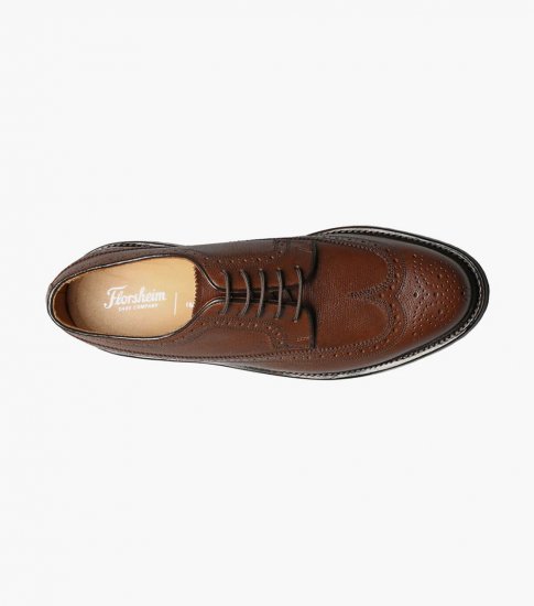 Florsheim Men's Kenmoor Wingtip Oxford - Cognac - Click Image to Close