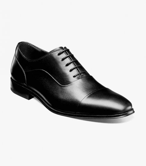 Florsheim Men's Jetson Cap Toe Oxford - Black - Click Image to Close