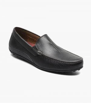 Florsheim Men's Throttle Moc Toe Venetian Loafer - Black