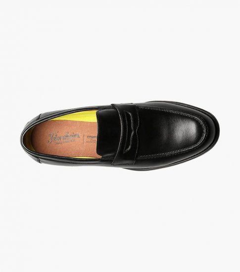 Florsheim Men's Midtown Moc Toe Penny Loafer - Black - Click Image to Close