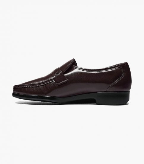 Florsheim Men's Riva Moc Toe Bit Loafer - Burgundy - Click Image to Close