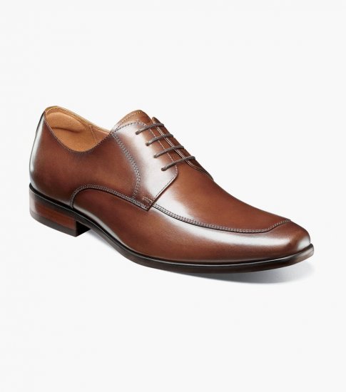 Florsheim Men's Postino Moc Toe Oxford - Cognac - Click Image to Close