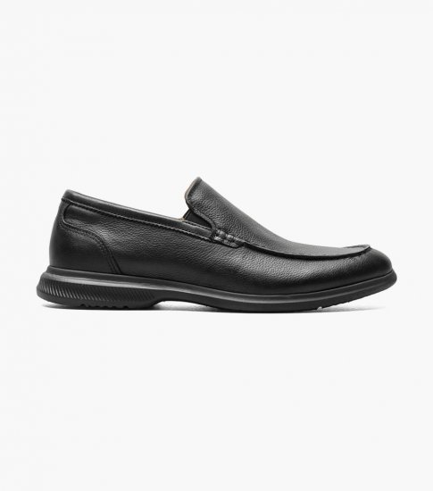 Florsheim Men's Hamptons Moc Toe Venetian Loafer - Black - Click Image to Close