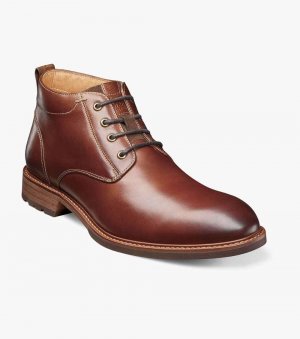 Florsheim Men's Lodge Plain Toe Chukka Boot - Chestnut