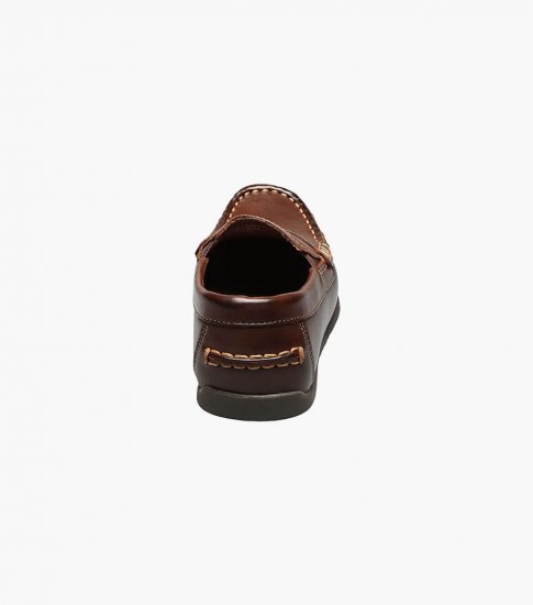 Florsheim Jasper Jr. Boys Moc Toe Penny Driver - Brown - Click Image to Close