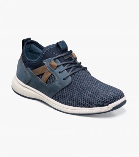 Florsheim Great Lakes Jr. Boys Knit Plain Toe Sneaker - Navy