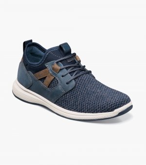 Florsheim Great Lakes Jr. Boys Knit Plain Toe Sneaker - Navy