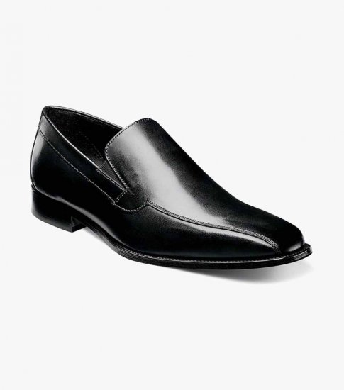 Florsheim Men's Jacobi Bike Toe Slip On - Black - Click Image to Close