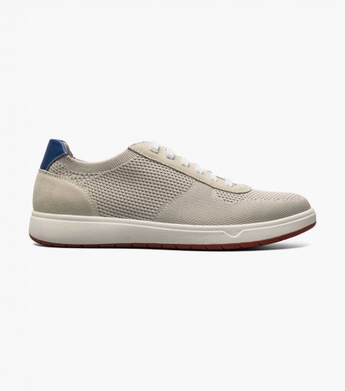 Florsheim Men's Heist Knit 6-Eye Lace To Toe Sneaker - Ice - Click Image to Close