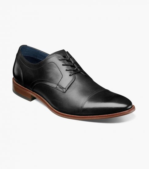 Florsheim Men's Flex Cap Toe Oxford - Black - Click Image to Close