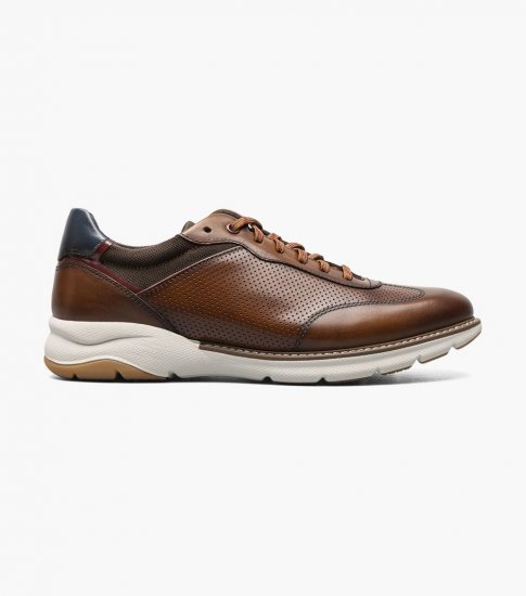 Florsheim Men's Frenzi T-Toe Oxford - Cognac - Click Image to Close