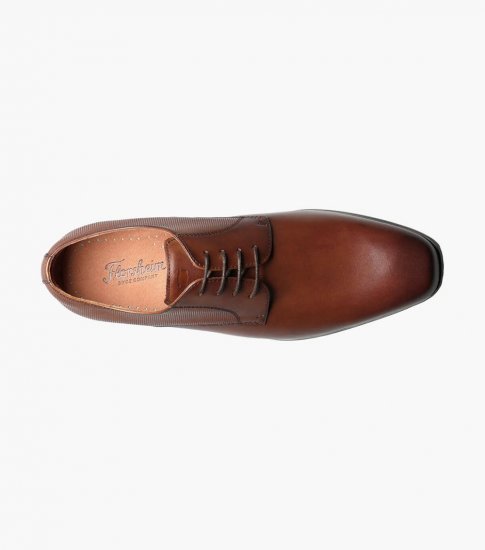 Florsheim Men's Postino Plain Toe Oxford - Cognac - Click Image to Close