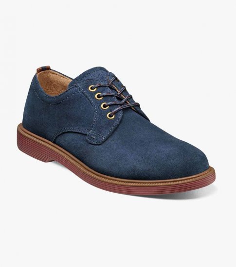 Florsheim Supacush Jr. Boys Plain Toe Oxford - Navy - Click Image to Close