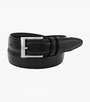 Florsheim Martin XL Pebble Grain Leather Belt - Black