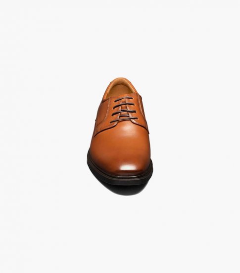 Florsheim Men's Forecast Waterproof Plain Toe Oxford - Cognac - Click Image to Close