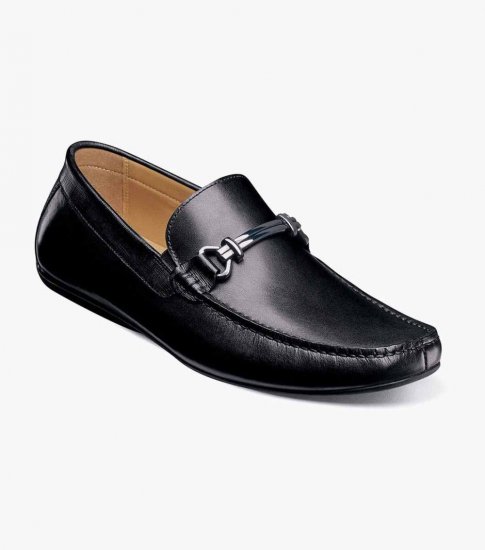 Florsheim Men's Dubino Moc Toe Bit Loafer - Black - Click Image to Close