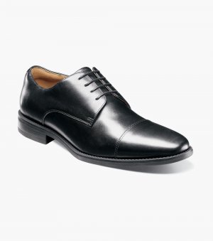 Florsheim Men's Santucci Cap Toe Oxford - Black