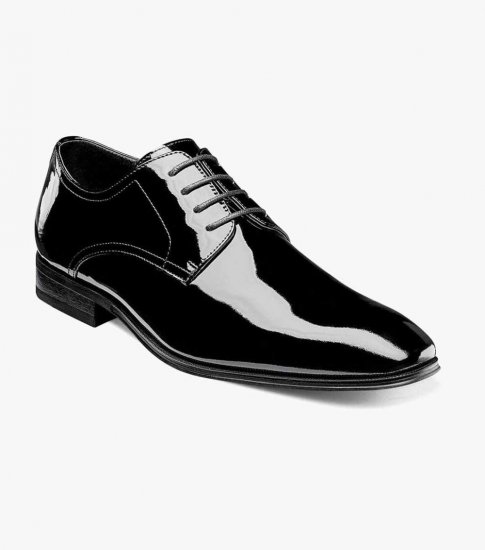 Florsheim Men's Tux Plain Toe Oxford - Black Patent - Click Image to Close