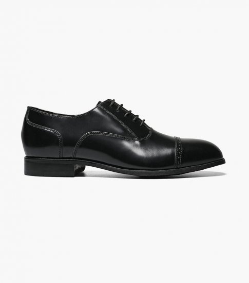 Florsheim Men's Lexington Cap Toe Oxford - Black - Click Image to Close