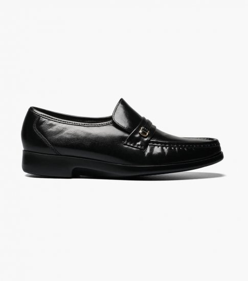 Florsheim Men's Milano Moc Toe Bit Loafer - Black - Click Image to Close