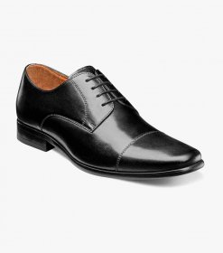 Florsheim Men's Postino Cap Toe Oxford - Black Smooth Florsheim Men's Postino Cap Toe Oxford - Black Smooth