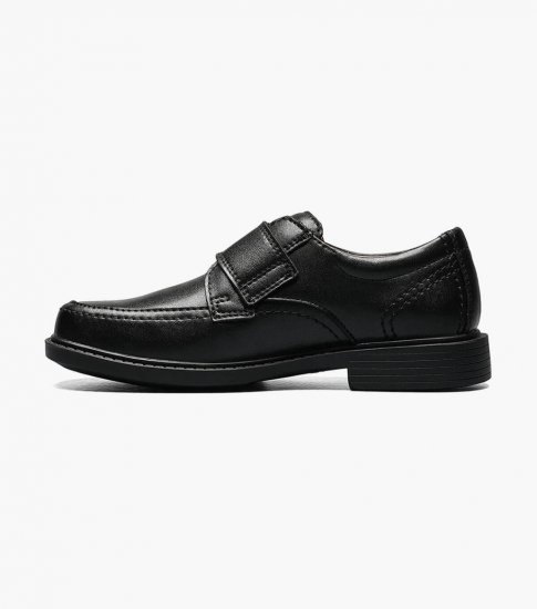 Florsheim Berwyn Jr. II Boys Moc Toe Strap - Black - Click Image to Close