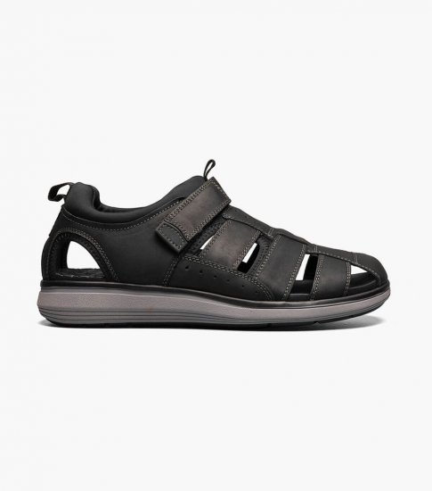 Florsheim Men's Venture Fisherman Sandal - Black CH - Click Image to Close