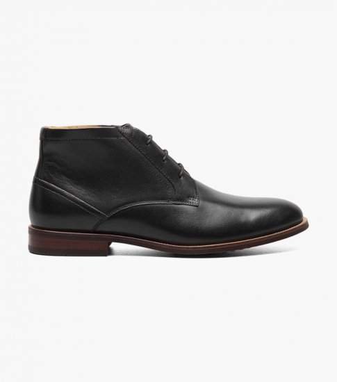 Florsheim Men's Rucci Plain Toe Chukka Boot - Black - Click Image to Close