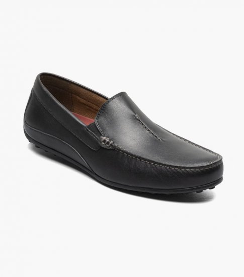 Florsheim Men's Throttle Moc Toe Venetian Loafer - Black - Click Image to Close