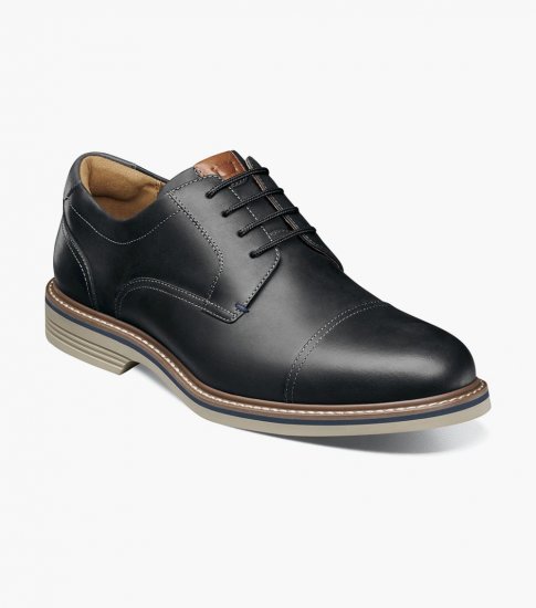 Florsheim Men's Norwalk Cap Toe Oxford - Black CH - Click Image to Close