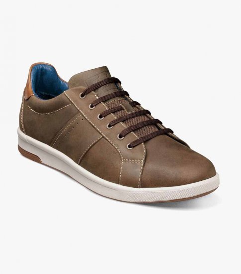 Florsheim Men's Crossover Lace To Toe Sneaker - Mushroom - Click Image to Close