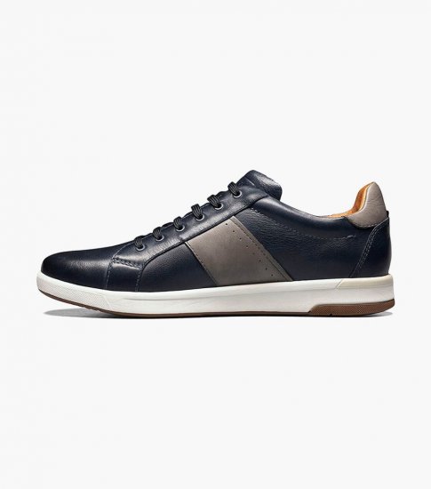 Florsheim Men's Crossover Lace To Toe Sneaker - Navy - Click Image to Close