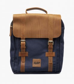 Florsheim Deigo Canvas/Leather Backpack - Blue