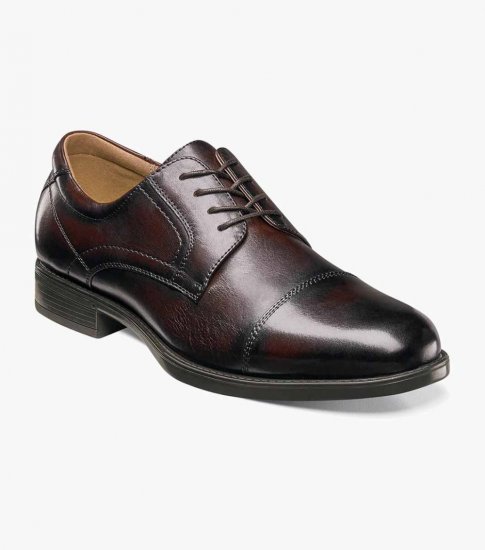 Florsheim Men's Midtown Cap Toe Oxford - Brown - Click Image to Close