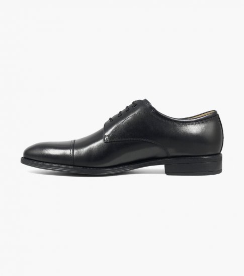 Florsheim Men's Azzio Cap Toe Oxford - Black - Click Image to Close