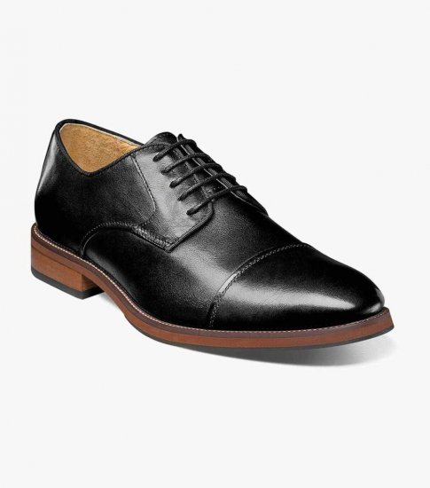 Florsheim Men's Blaze Cap Toe Oxford - Black - Click Image to Close