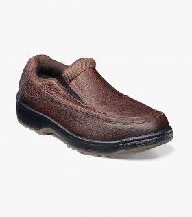 Florsheim Men's Lucky Work Composite Toe Moc Toe Slip On - Brown