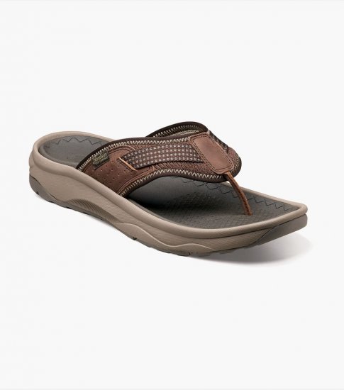 Florsheim Men's Tread Lite Thong Sandal - Brown CH - Click Image to Close