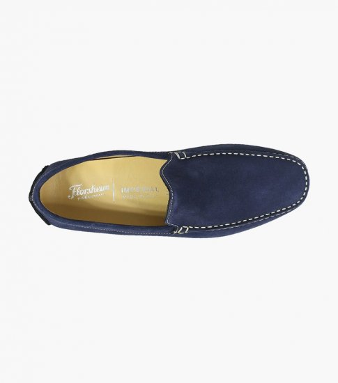 Florsheim Men's Navono Moc Toe Venetian Slip On - Indigo - Click Image to Close