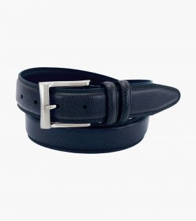 Florsheim Martin Pebble Grain Leather Belt - Navy