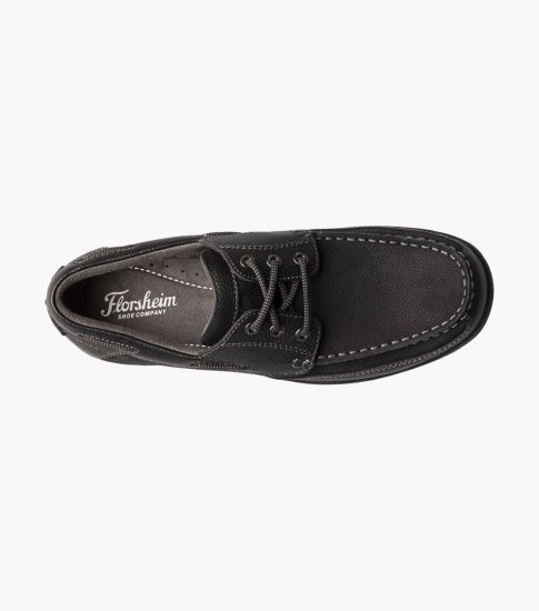 Florsheim Men's Lakeside Moc Toe Oxford - Black - Click Image to Close